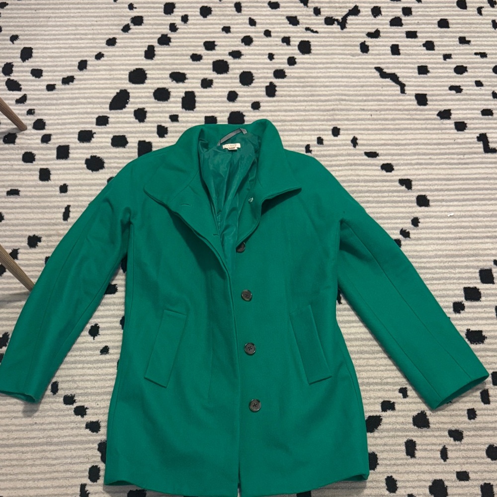 J. Crew Vibrant Green Pea Coat